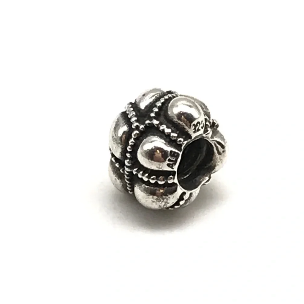 Pandora Retired Sterling Silver Unique Pattern Charm